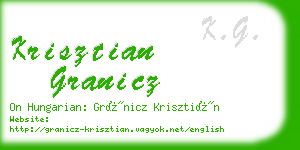 krisztian granicz business card